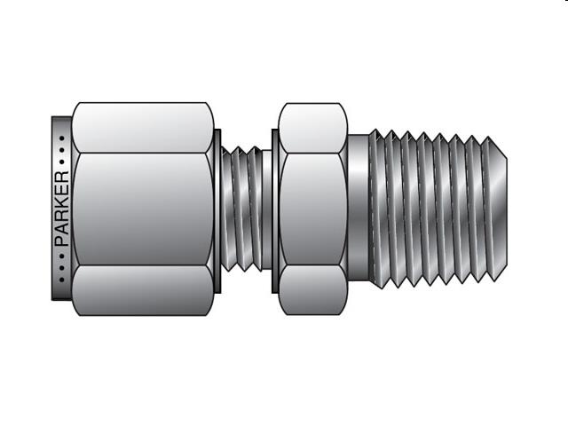 A-LOK INSCHROEF KOPPELING  12X1/2 NPT ( SS-12M0-1-8 )