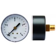 MANOMETER 106004 MESSING  50MM  0-1 BAR A.A. G1/4 KLASSE 2.5