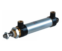 Repairable roundline double acting cylinder, 25mm diameter, 125mm stroke