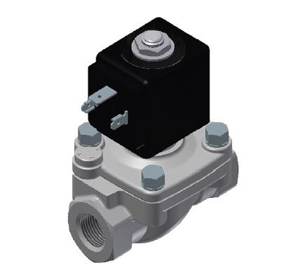 2/2 MAGNEETVENTIEL VOOR VLOEISTOFFEN EN LUCHT, RVS | 1/2" BSP | NC