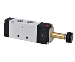 Eenzijdig Elektrisch/pneumatisch 5/2 Ventiel  G1/8