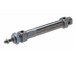 ISO roundline double acting cylinder, 25mm diameter, 25mm stroke