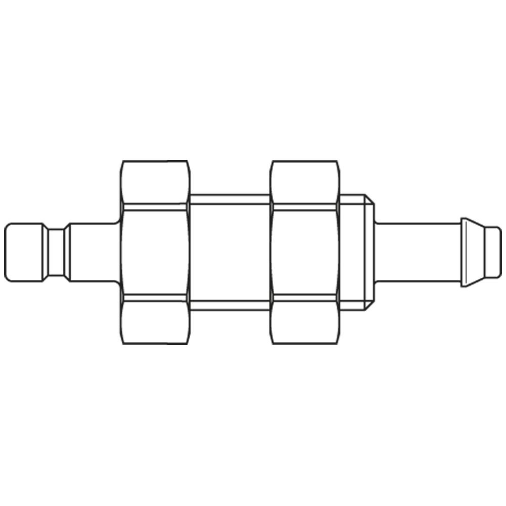 SERIES:02 PLUG 2MM HOSE BARB PANEL MOUNT