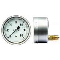 MANOMETER 107014 MESSING 100MM 0-16 BAR A.A. G1/2" KLASSE 1.0