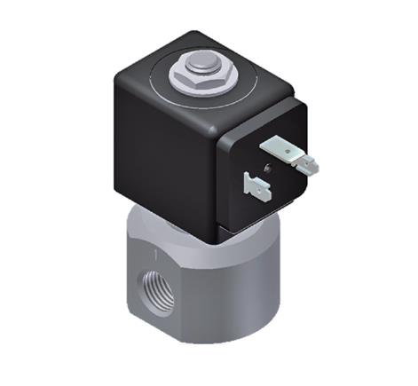 2/2 MAGNEETVENTIEL VOOR HEET WATER EN STOOM, RVS | 1/4" BSP | NC
