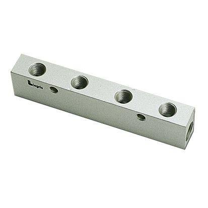 VERDEELBLOK ALUM   BSP INW  CIL /METR - C1 : G3/8 - C2 : G1/4 | 3311 13 17 06