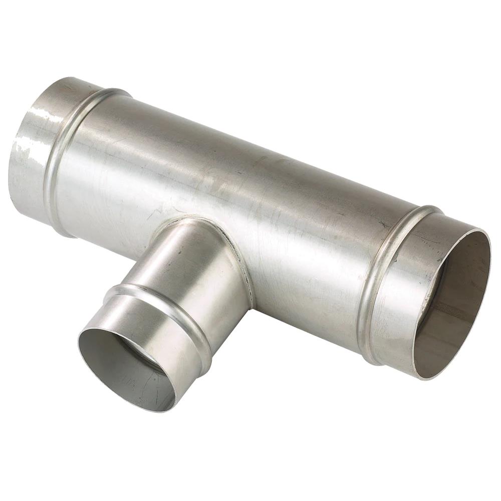 ALUMINIUM T-STUK ONGELIJK Ø 168 - Ø 100 - Ø 168 | RA04 L8 L3