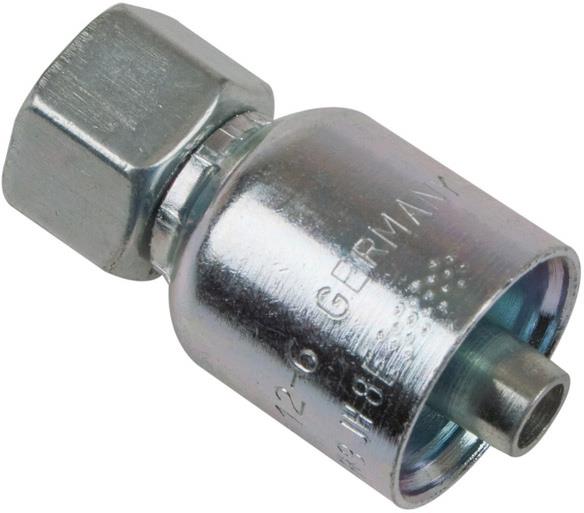 FEMALE METRIC L-SWIVEL STRAIGHT 24° CONE WITH O-RING DN08
