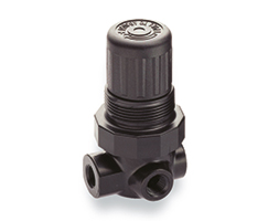 R07 Series general purpose pressure regulator, 1/4 PTF, 0.3-7 bar, with gauge