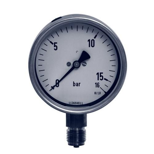 MANOMETER 107011 MESSING 100MM  -1+0,6 BAR O.A. G1/2" KLASSE 1.0