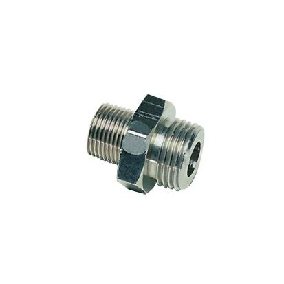 DUBBEL NIPPEL BUITENDR. BSP CONISCH / BUITENDR. BSP CYL - C1: R1/8 - C2: G1/4 | 0192 10 13