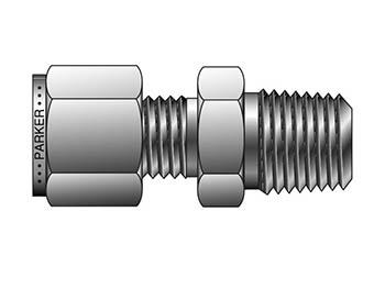 A-LOK MALE STUD CONNECTOR 1/4" - 3/8" NPT ( SS-400-1-6 )
