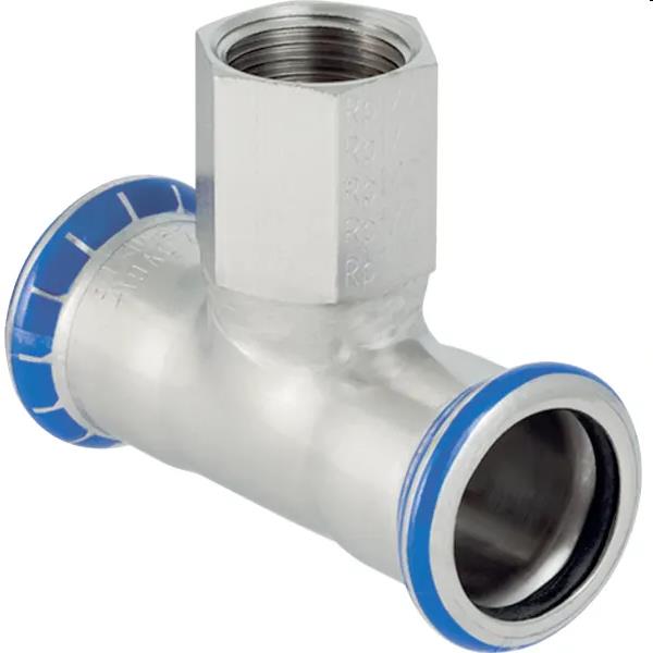 Mapress rvs 316 overgang T-stuk BI 15-Rp1/2"-15