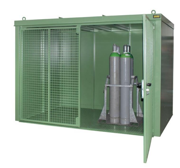 GASFLESSEN CONTAINER F90 VOLGENS DIN 4102